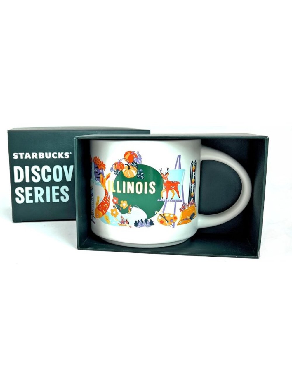 14oz Ceramic Coffee Mug - Illinois Discovery Series, Perfect for Collectors
